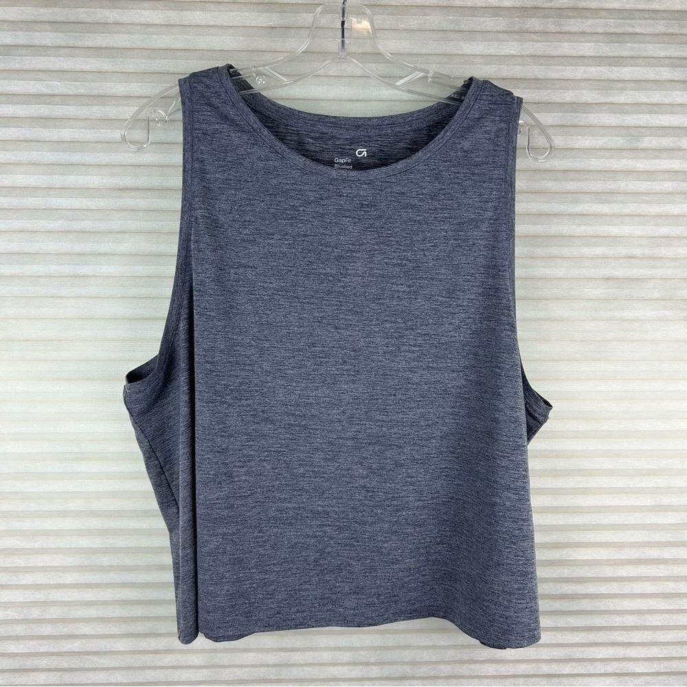 GAP Fit Brushed Tech Jersey Athleisure Workout Comfy Tank Top Festival Gym Comfy